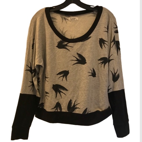 Lauren moshi Columbia All Over Birds Crop Pullover - Picture 2 of 4